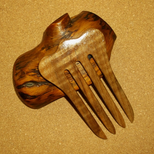 Hickory 4 prong hair fork by Jeter and sold in the UK by Longhaired Jewels